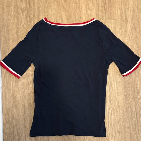 Tommy Hilfiger Stripped Collar Crewneck T-Shirt - Picture 4 of 6